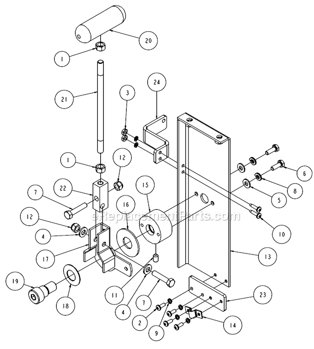 Page R Diagram and Parts List for MK-4018HY  MK Diamond Concrete Saw